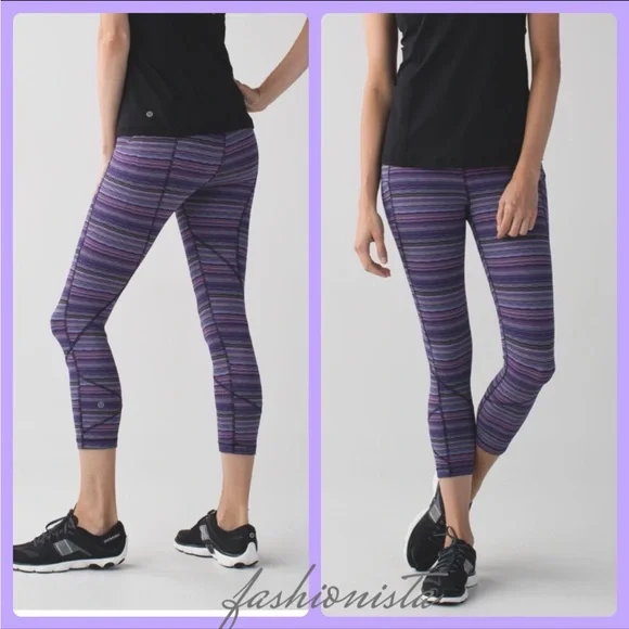 LULULEMON Speed Tight IV Space Dye Twist Ultra Violet Multi Black sz.6 - Picture 3 of 7